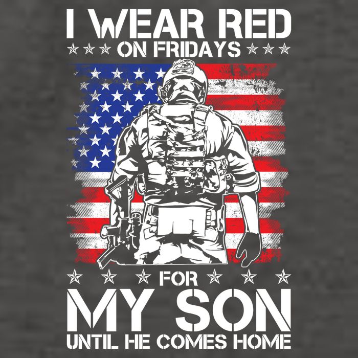 I Wear Red On Fridays For My Son Until He Comes Home Red White And Blue Vector Backpack