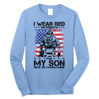 I Wear Red On Fridays For My Son Until He Comes Home Red White And Blue Long Sleeve Shirt