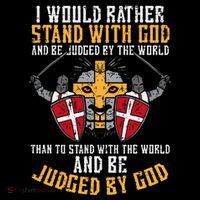 I Would Rather Stand With God Jesus Christian Button