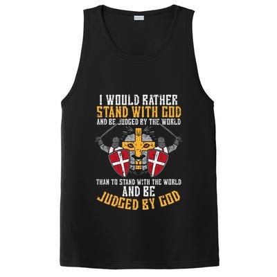 I Would Rather Stand With God Jesus Christian PosiCharge Competitor Tank