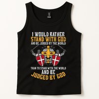I Would Rather Stand With God Jesus Christian Tank Top