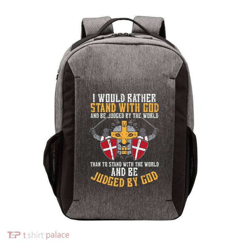 I Would Rather Stand With God Jesus Christian Vector Backpack