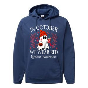 I Wear Red Dyslexia Awareness Month Dyslexia Performance Fleece Hoodie