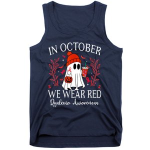 I Wear Red Dyslexia Awareness Month Dyslexia Tank Top