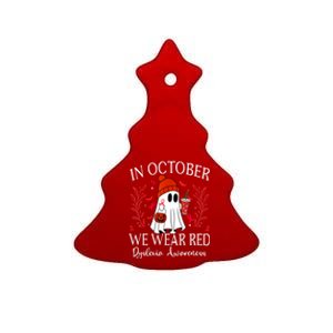 I Wear Red Dyslexia Awareness Month Dyslexia Ceramic Tree Ornament