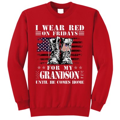 I Wear Red On Fridays For My GRANDSON Until He Comes Home Sweatshirt