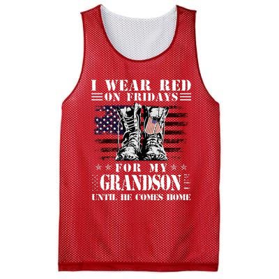 I Wear Red On Fridays For My GRANDSON Until He Comes Home Mesh Reversible Basketball Jersey Tank