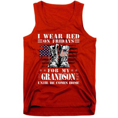 I Wear Red On Fridays For My GRANDSON Until He Comes Home Tank Top