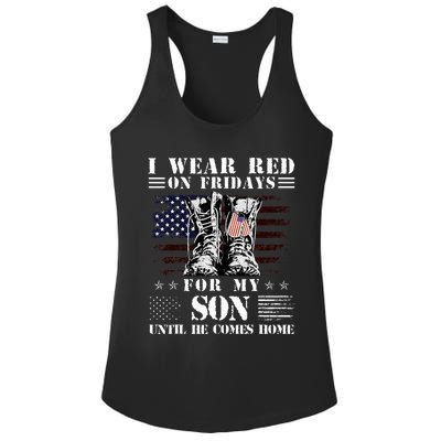 I Wear Red On Fridays For My SON Until He Comes Home Ladies PosiCharge Competitor Racerback Tank