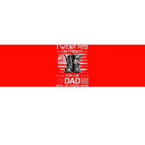 I Wear Red On Friday For My Dad Combat Boots Veteran Day Bumper Sticker