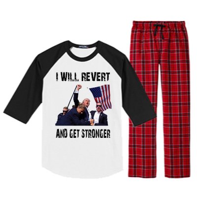 I Will Revert And Get Stronger Trump Lovers Gift Raglan Sleeve Pajama Set