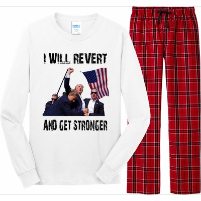 I Will Revert And Get Stronger Trump Lovers Gift Long Sleeve Pajama Set