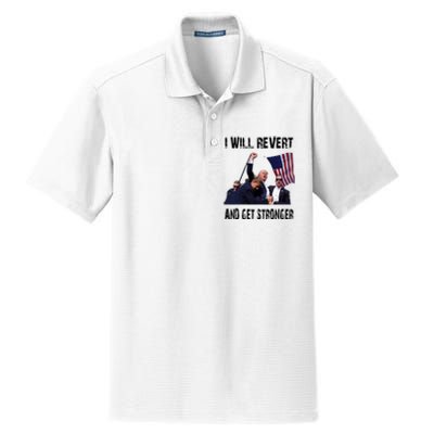 I Will Revert And Get Stronger Trump Lovers Gift Dry Zone Grid Polo