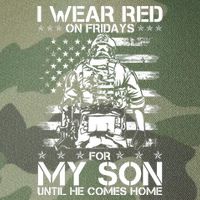 I Wear Red On Fridays For My Son Until He Comes Home Legacy Tie Dye Trucker Hat
