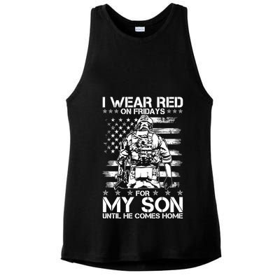I Wear Red On Fridays For My Son Until He Comes Home Ladies PosiCharge Tri-Blend Wicking Tank