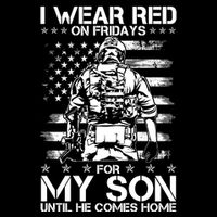I Wear Red On Fridays For My Son Until He Comes Home Apron