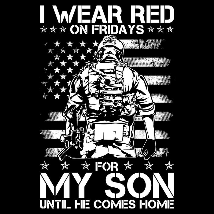I Wear Red On Fridays For My Son Until He Comes Home Apron