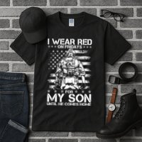 I Wear Red On Fridays For My Son Until He Comes Home Tall T-Shirt