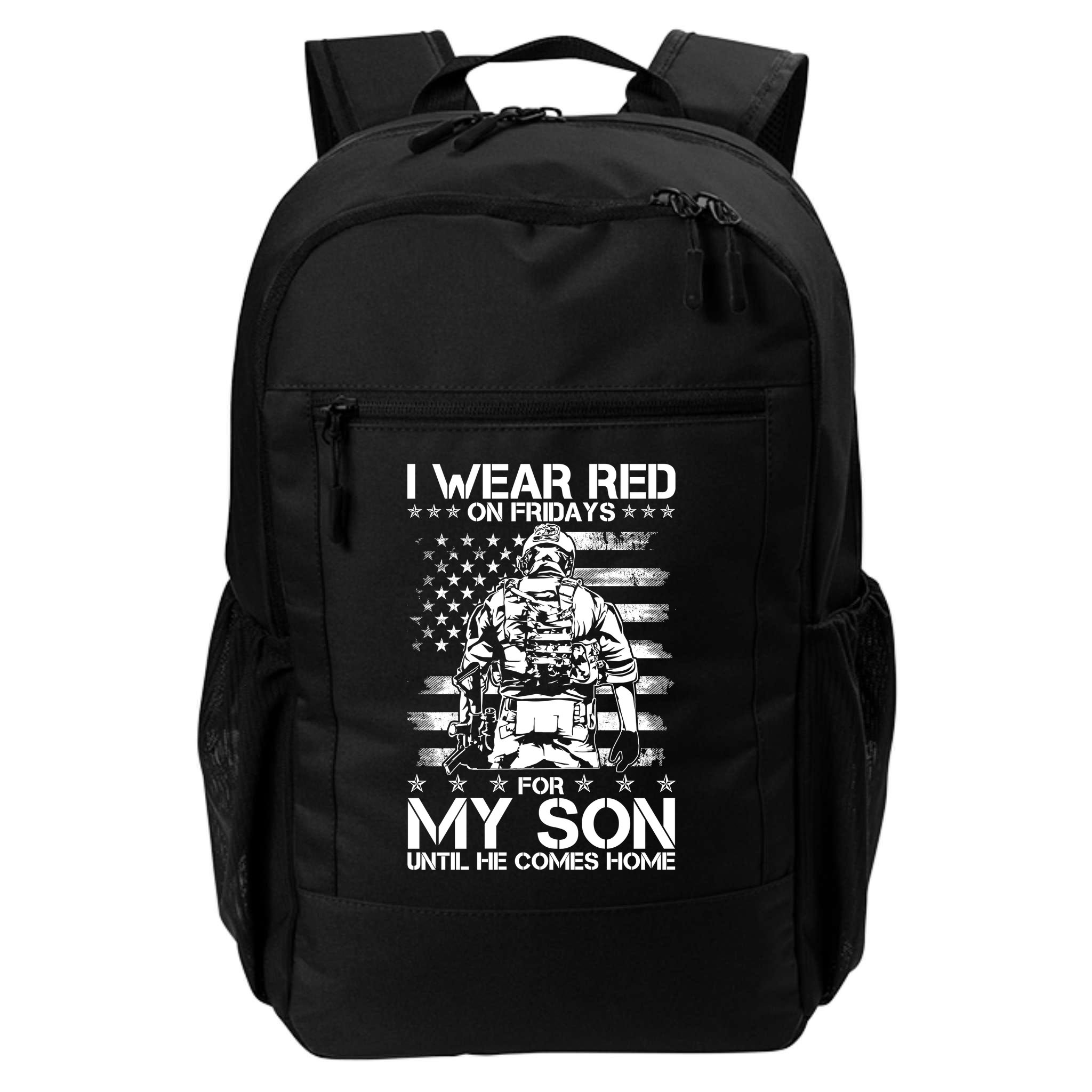 I Wear Red On Fridays For My Son Until He Comes Home Backpack