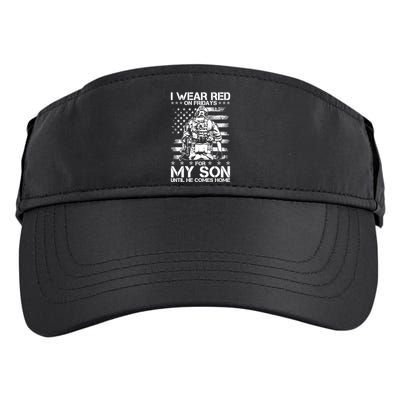 I Wear Red On Fridays For My Son Until He Comes Home Adult Drive Performance Visor