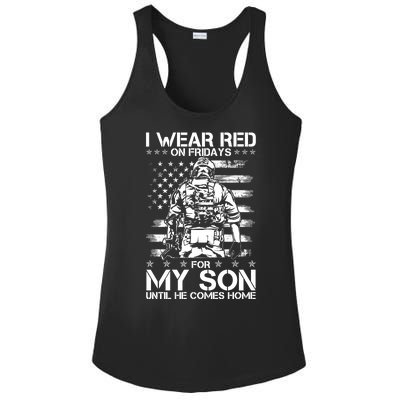 I Wear Red On Fridays For My Son Until He Comes Home Ladies PosiCharge Competitor Racerback Tank