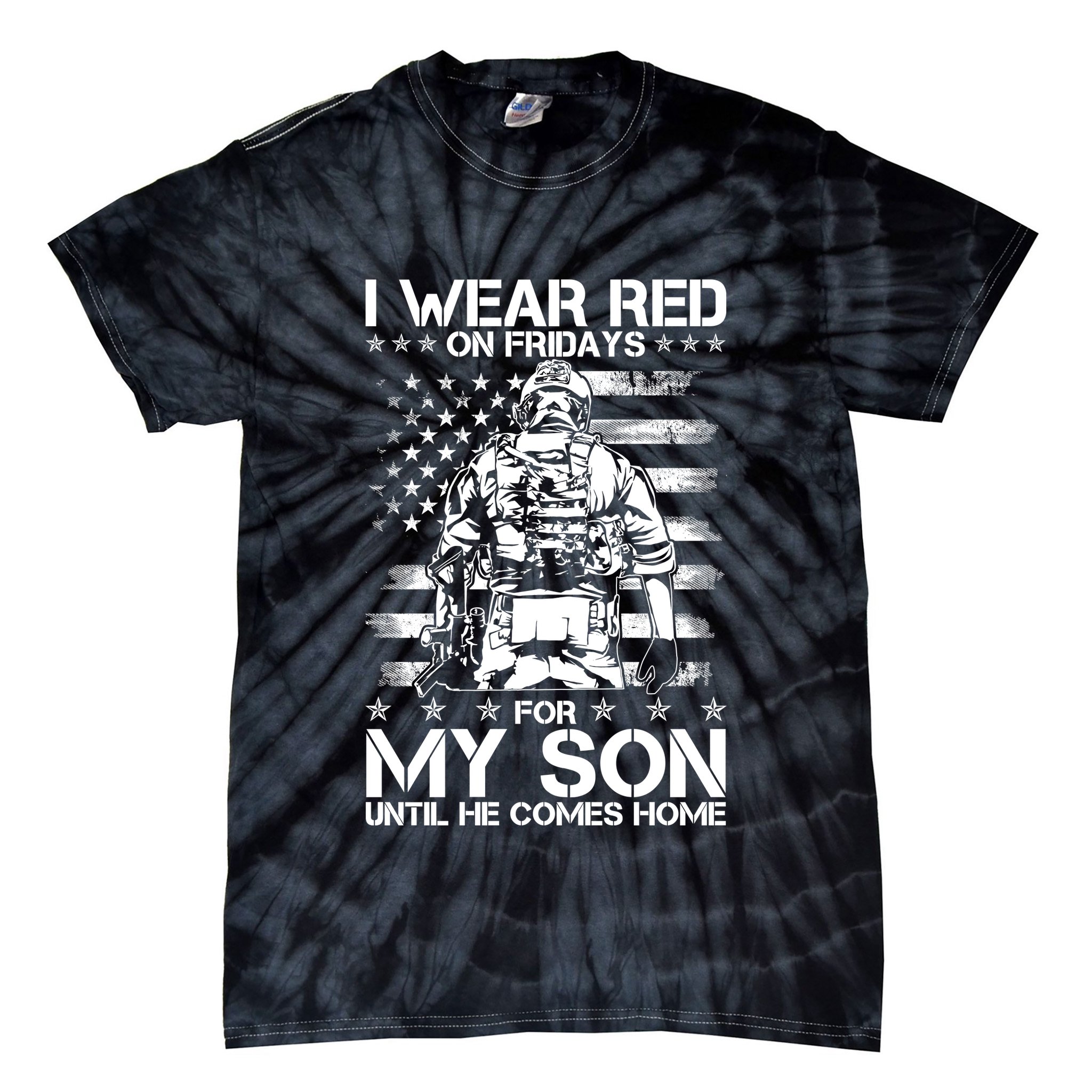 I Wear Red On Fridays For My Son Until He Comes Home Tie-Dye T-Shirt