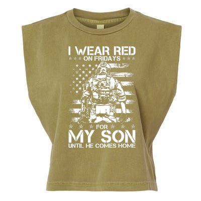 I Wear Red On Fridays For My Son Until He Comes Home Garment-Dyed Women's Muscle Tee