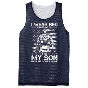 I Wear Red On Fridays For My Son Until He Comes Home Mesh Reversible Basketball Jersey Tank