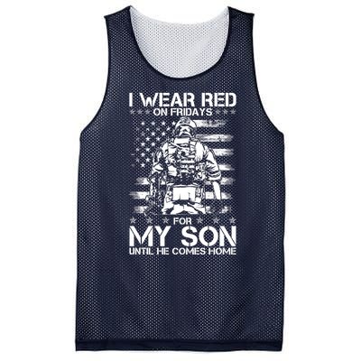 I Wear Red On Fridays For My Son Until He Comes Home Mesh Reversible Basketball Jersey Tank