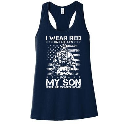 I Wear Red On Fridays For My Son Until He Comes Home Women's Racerback Tank