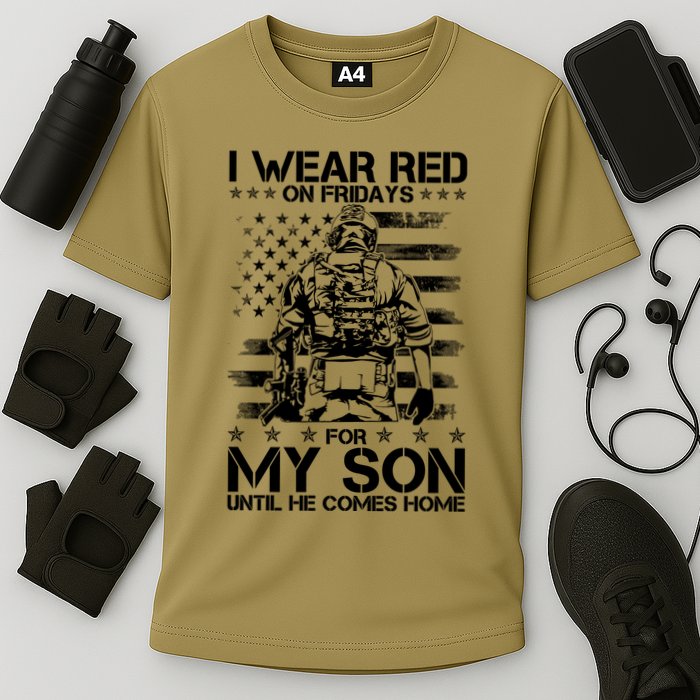 I Wear Red On Fridays For My Son Until He Comes Home Cooling Performance Crew T-Shirt