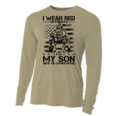 I Wear Red On Fridays For My Son Until He Comes Home Cooling Performance Long Sleeve Crew