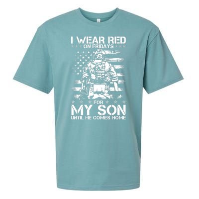 I Wear Red On Fridays For My Son Until He Comes Home Sueded Cloud Jersey T-Shirt