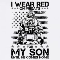I Wear Red On Fridays For My Son Until He Comes Home Garment-Dyed Sweatshirt