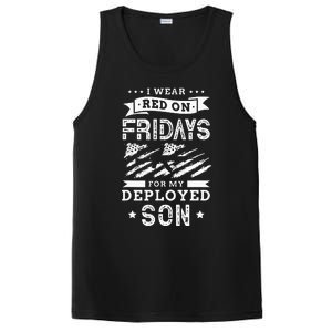 I Wear Red On Fridays For My Deployed Son Soldier Mom PosiCharge Competitor Tank