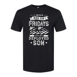 I Wear Red On Fridays For My Deployed Son Soldier Mom Softstyle CVC T-Shirt