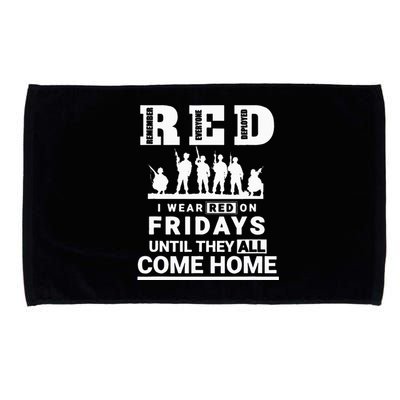 I Wear Red On Fridays Until They All Come Home Microfiber Hand Towel