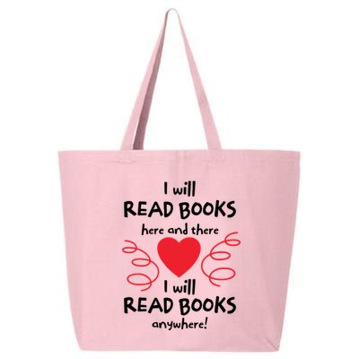 I Will Read Books Here And There I Will Read Books Anywhere 25L Jumbo Tote