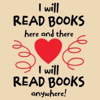 I Will Read Books Here And There I Will Read Books Anywhere Drawstring Bag