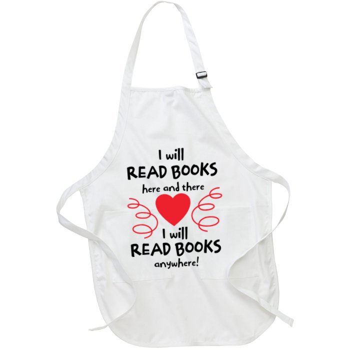 I Will Read Books Here And There I Will Read Books Anywhere Apron