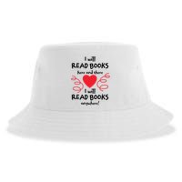 I Will Read Books Here And There I Will Read Books Anywhere Sustainable Bucket Hat