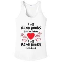 I Will Read Books Here And There I Will Read Books Anywhere Ladies PosiCharge Competitor Racerback Tank