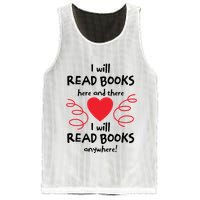 I Will Read Books Here And There I Will Read Books Anywhere Mesh Reversible Basketball Jersey Tank