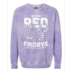 I Wear Red On Fridays Until They Come Home Duty US Military Colorblast Crewneck Sweatshirt