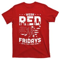 I Wear Red On Fridays Until They Come Home Duty US Military T-Shirt