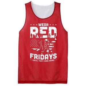 I Wear Red On Fridays Until They Come Home Duty US Military Mesh Reversible Basketball Jersey Tank