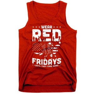 I Wear Red On Fridays Until They Come Home Duty US Military Tank Top