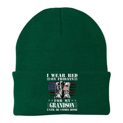 I Wear Red On Fridays For My GRANDSON Until He Comes Home Knit Cap Winter Beanie