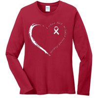 I Wear Red To Fight Heart Disease Awareness Ladies Long Sleeve Shirt