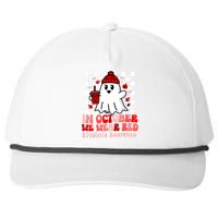 I Wear Red Dyslexia Awareness Month Ghost Halloween Snapback Five-Panel Rope Hat